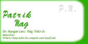 patrik mag business card